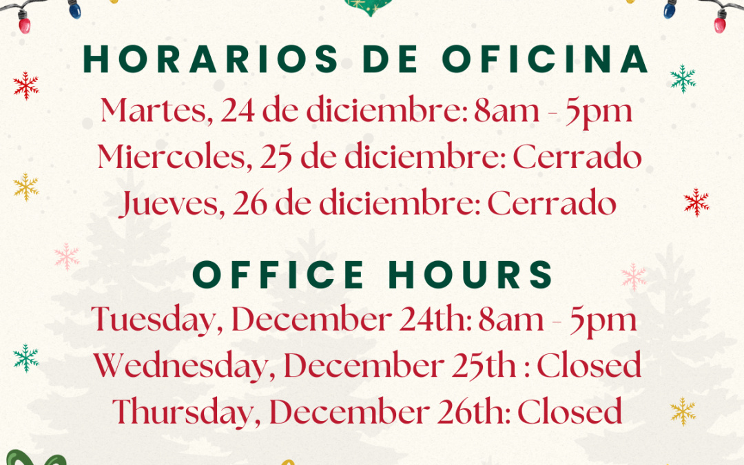 Christmas Office Hours