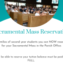 Sacramental Mass Reservation